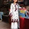 AJUBF-52 PRINTED EMBROIDERED LAWN 3 PCS