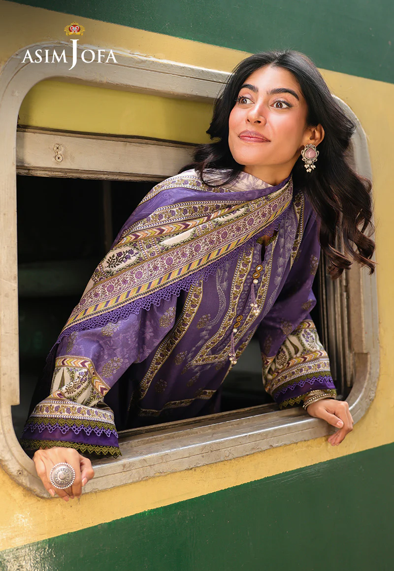 AJUBF-63 DIGITAL PRINTED LAWN 3 PCS - Image 4