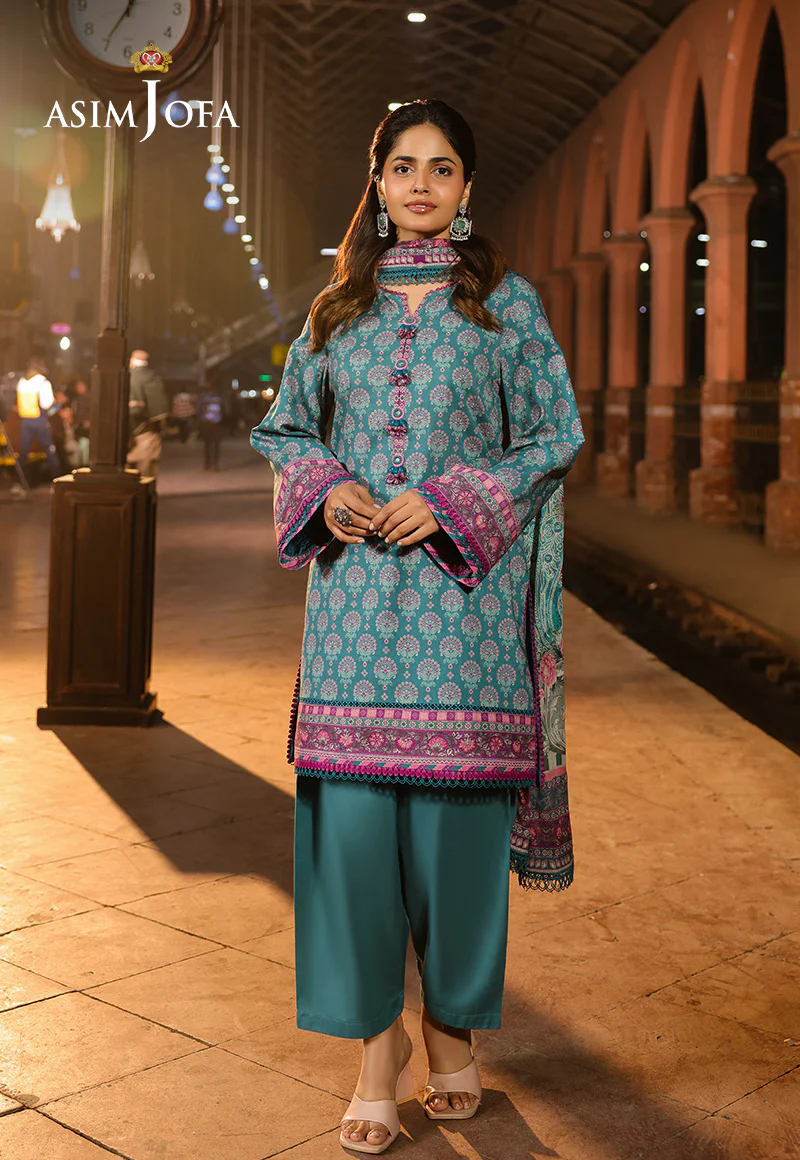 AJUBF-64 DIGITAL PRINTED LAWN 3 PCS - Image 3