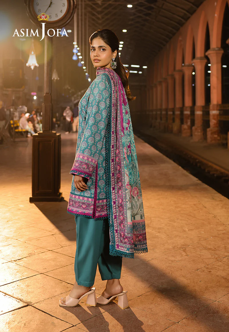 AJUBF-64 DIGITAL PRINTED LAWN 3 PCS - Image 4