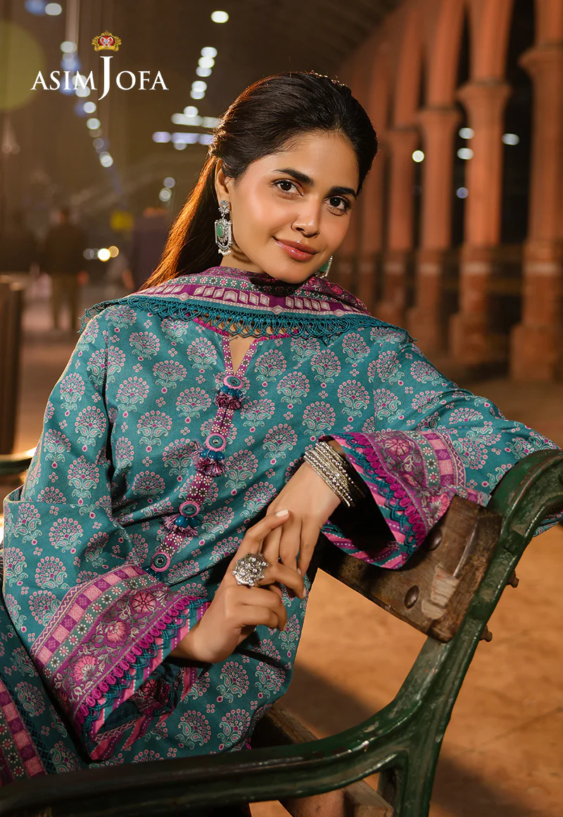 AJUBF-64 DIGITAL PRINTED LAWN 3 PCS - Image 5