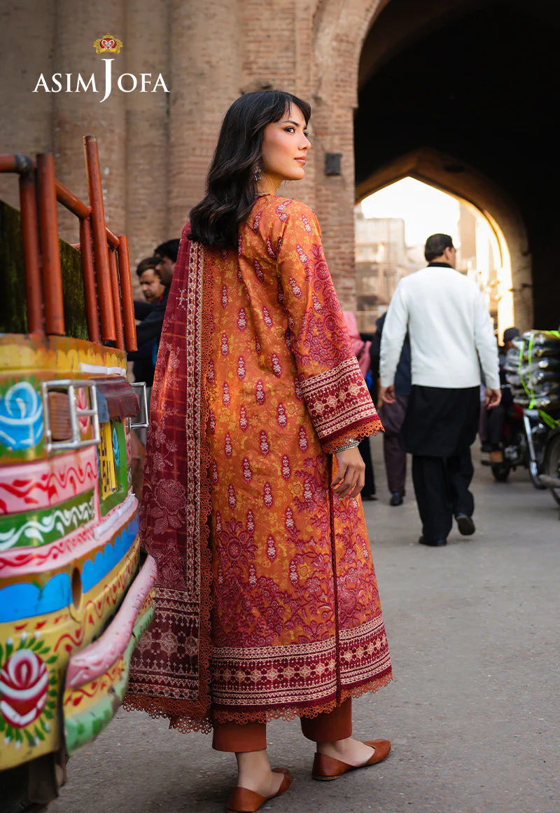 AJUBF-66 DIGITAL PRINTED LAWN 3 PCS - Image 3