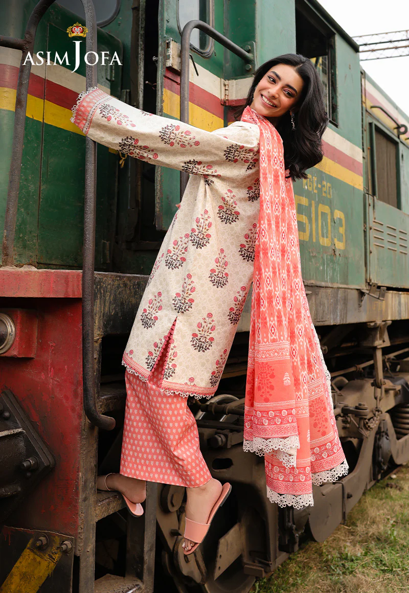 AJUBF-69 DIGITAL PRINTED LAWN 3 PCS - Image 5