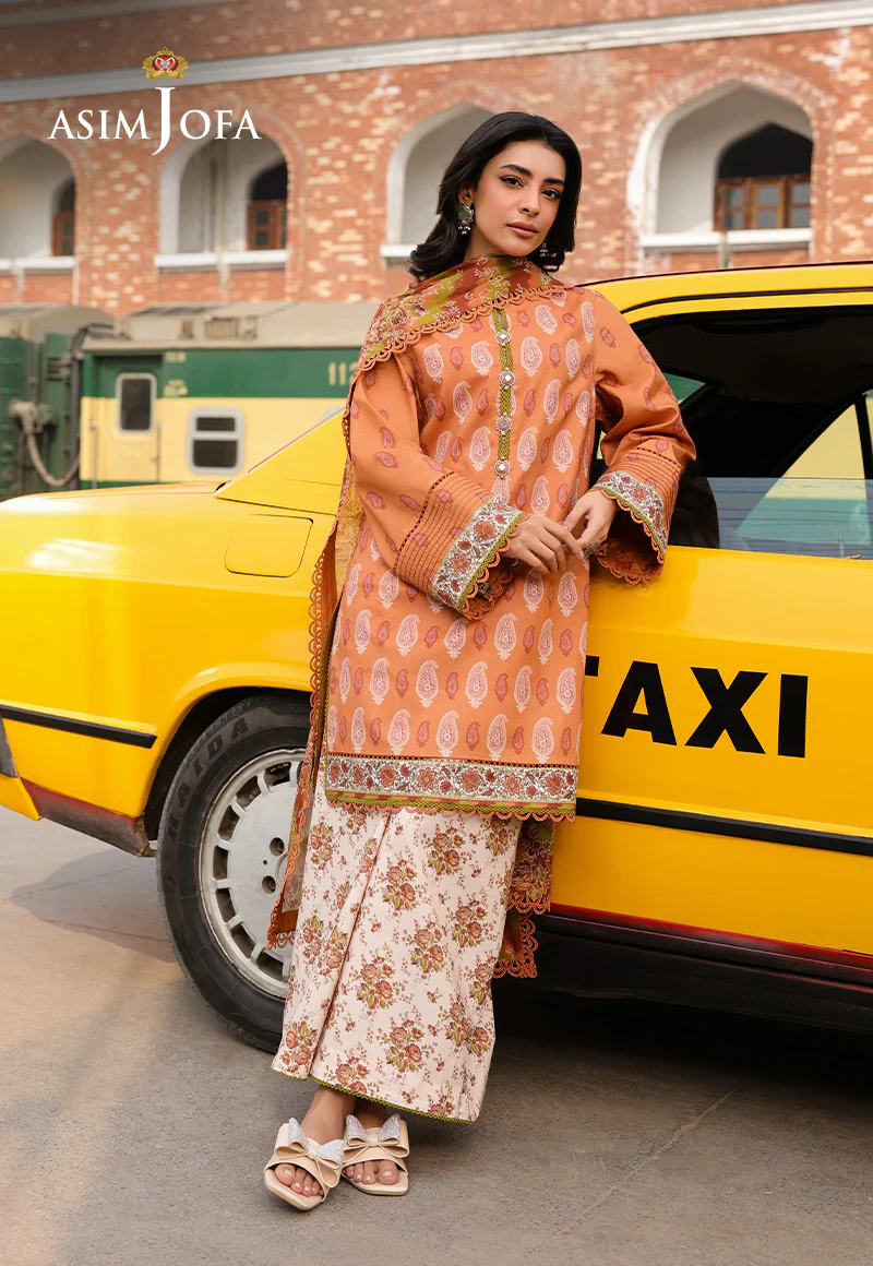 AJUBF-70 DIGITAL PRINTED LAWN 3 PCS - Image 4