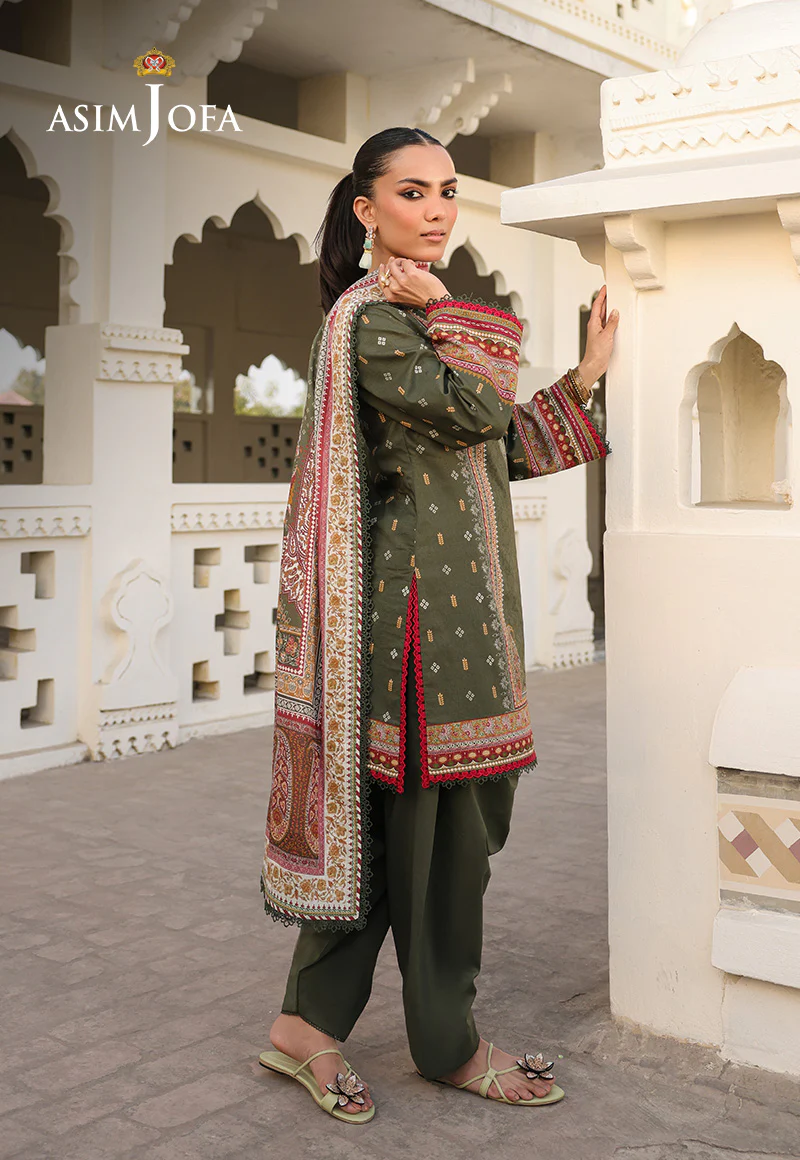 AJUBF-74 DIGITAL PRINTED LAWN 3 PCS - Image 3