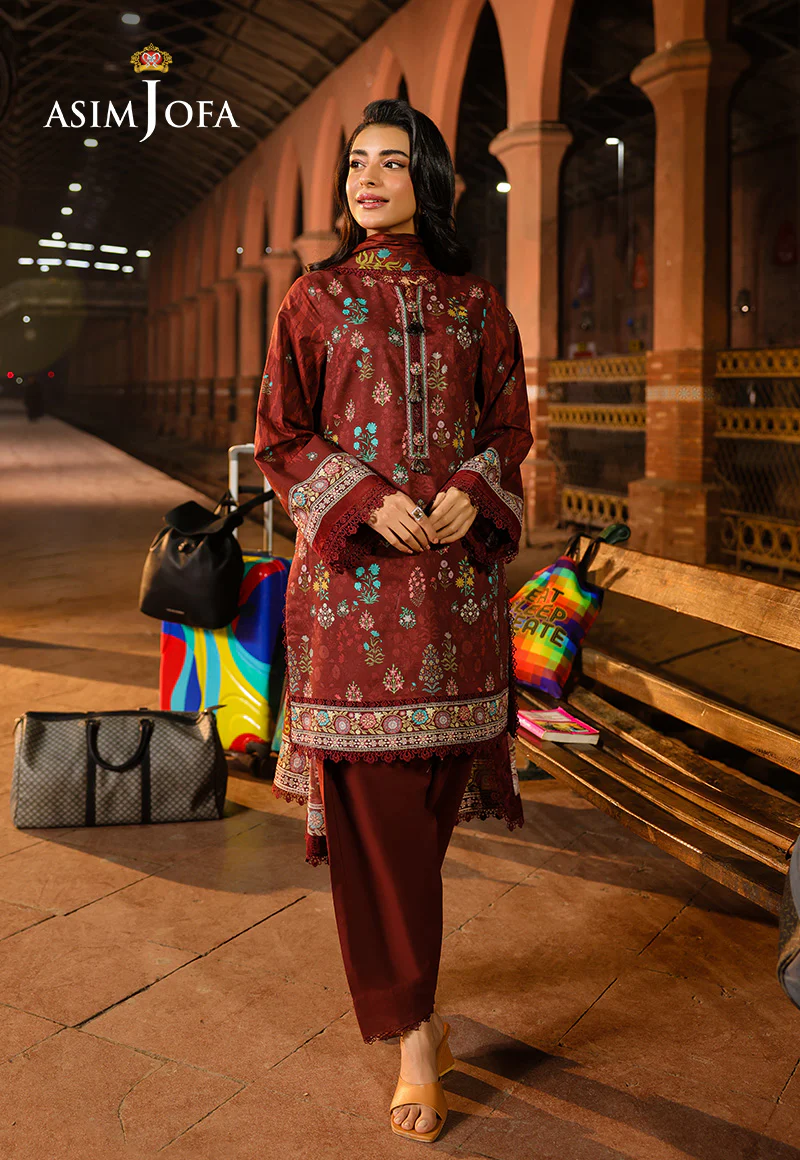 AJUBF-86 DIGITAL PRINTED LAWN 3 PCS - Image 3