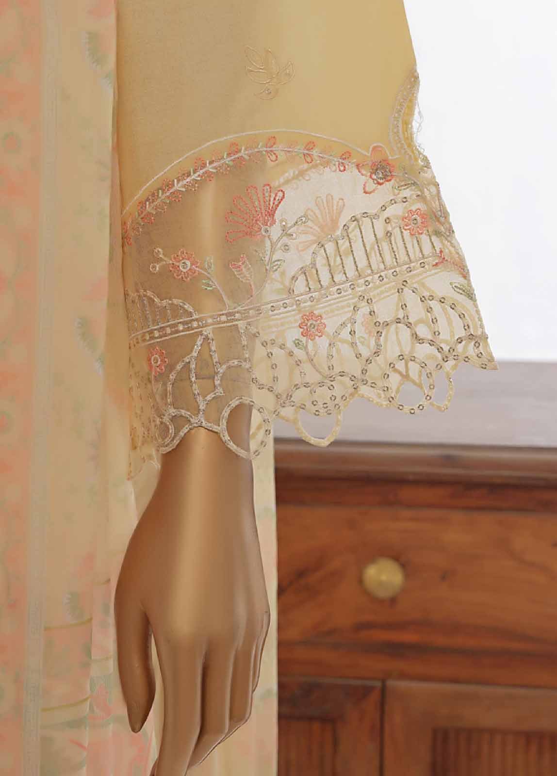 LF-EMB-019B- 3 Piece Embroidered Stitched Suit - Image 2