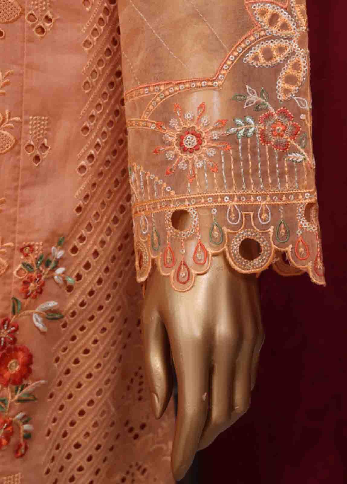 LF-ED-025- 3 Piece Luxury Embroidered Stitched Suit - Image 3