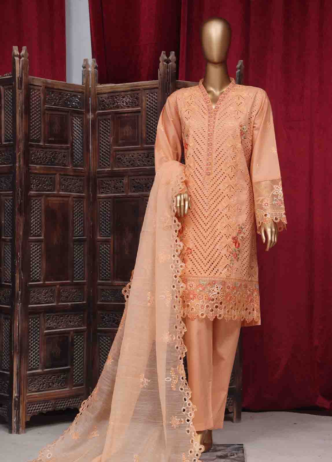 LF-ED-025- 3 Piece Luxury Embroidered Stitched Suit