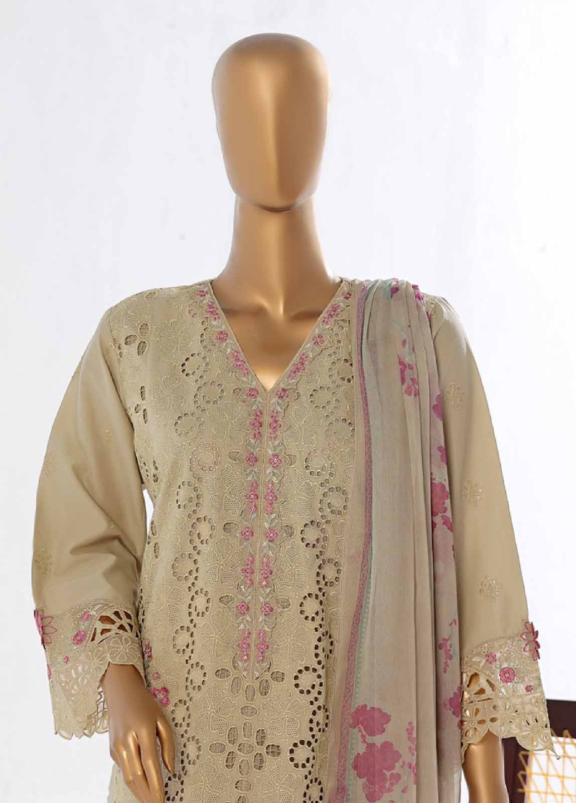 LF-EMB-027B- 3 Piece Embroidered Stitched Suit - Image 2