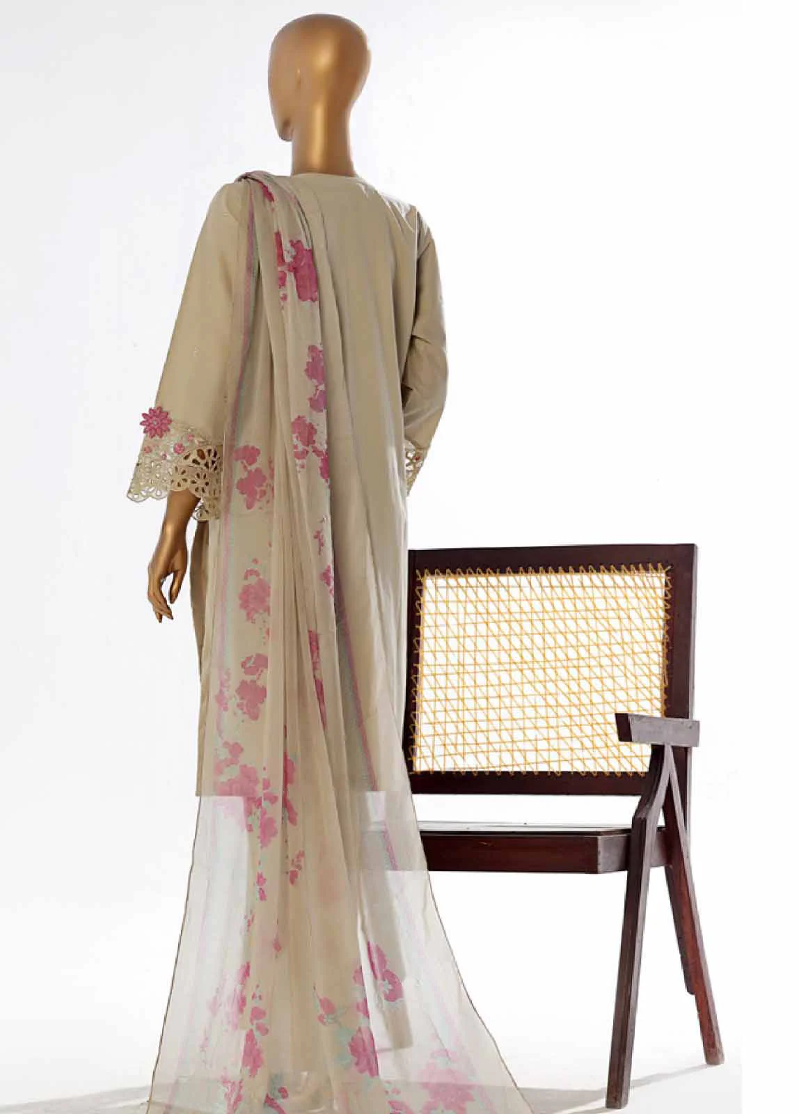 LF-EMB-027B- 3 Piece Embroidered Stitched Suit - Image 6