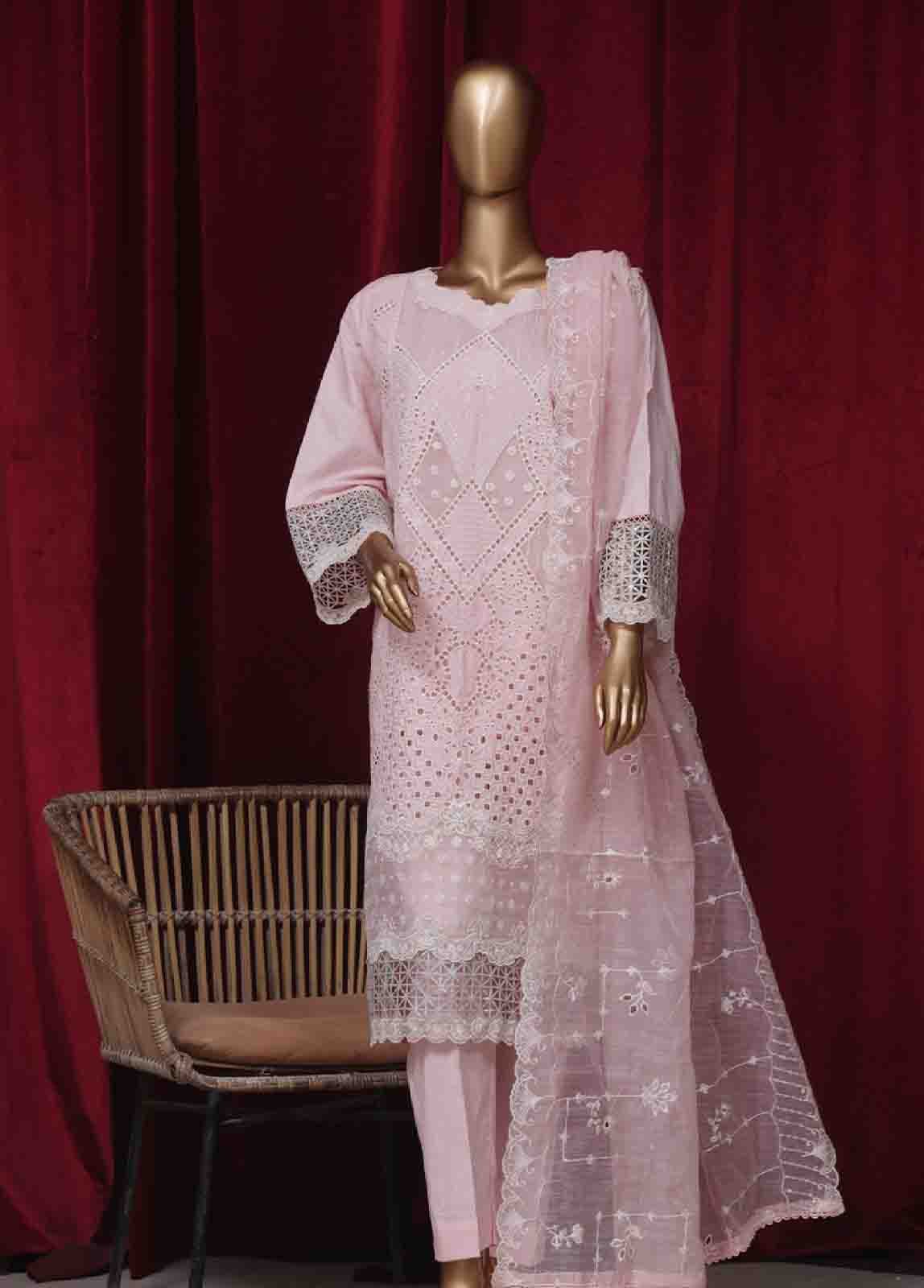 LF-43- 3 Piece Luxury Embroidered Stitched Suit