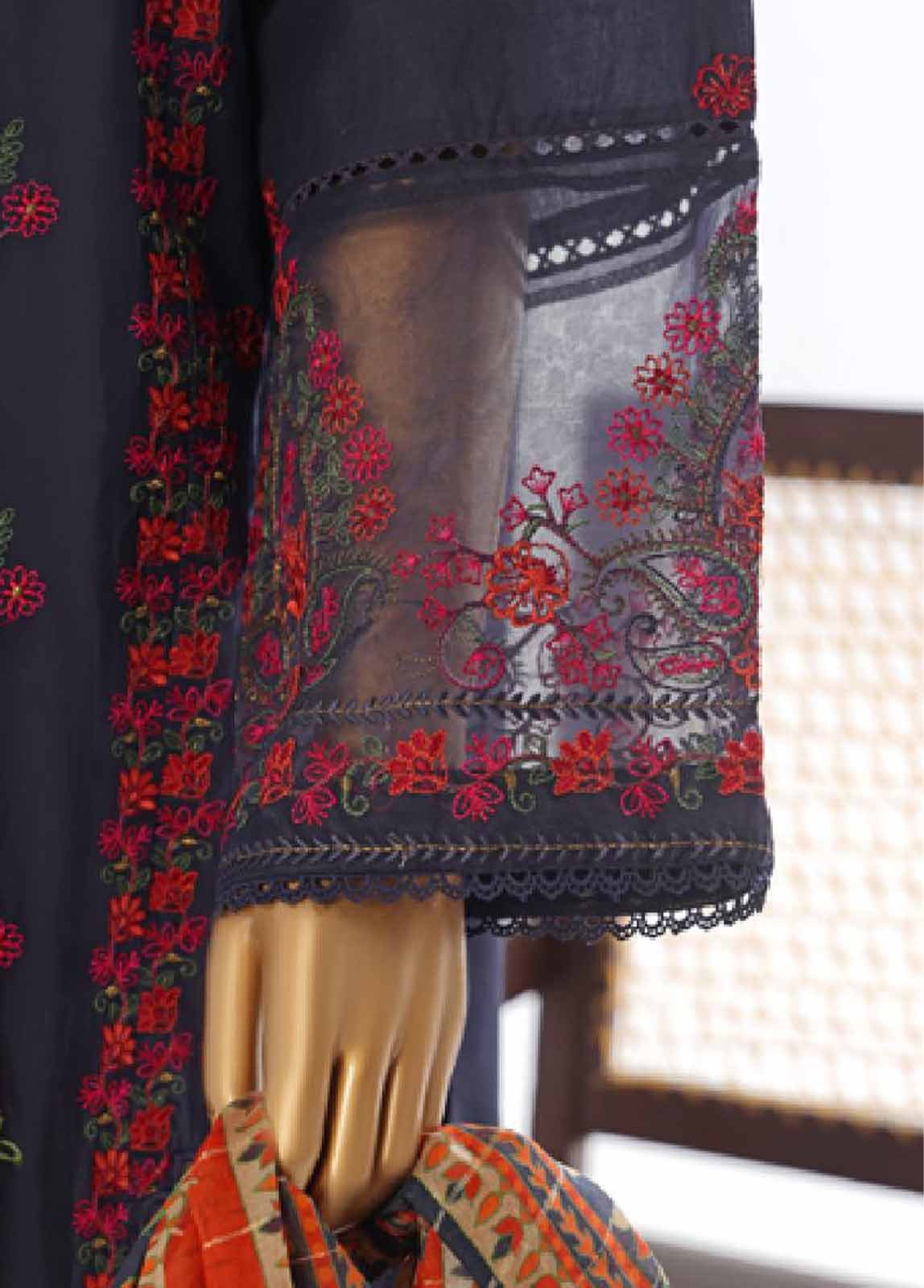 LF-EMB-046A- 3 Piece Embroidered Stitched Suit - Image 3