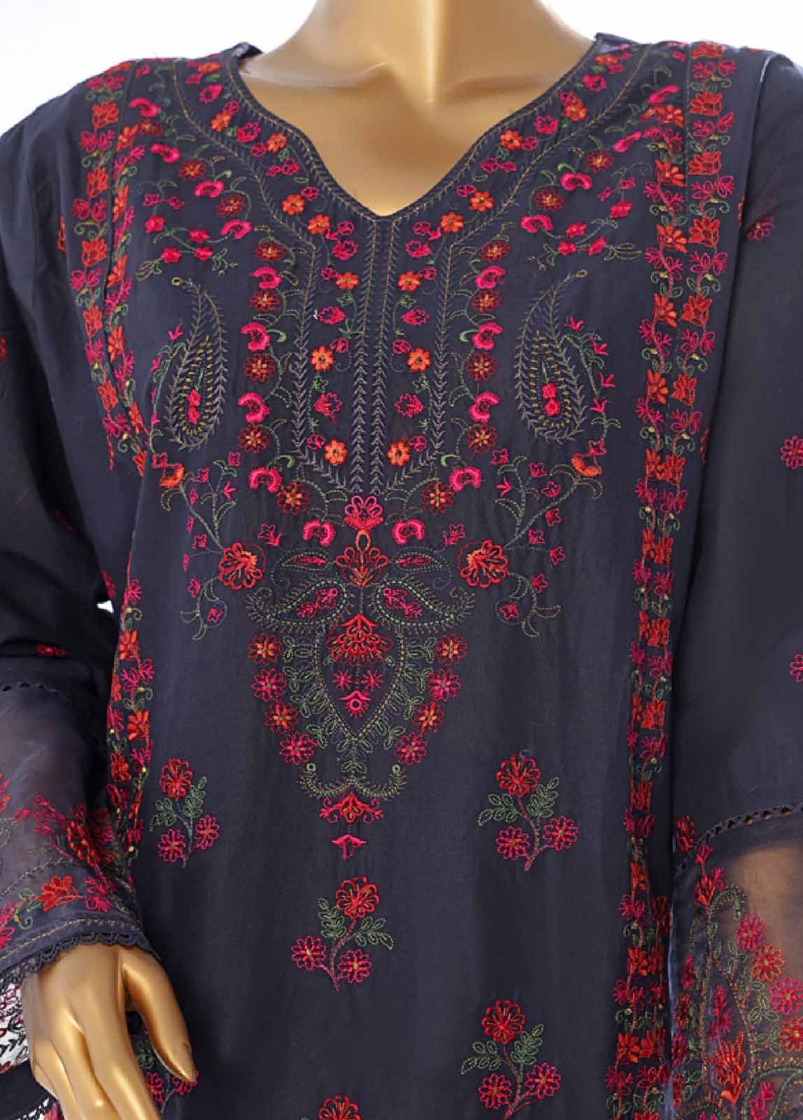 LF-EMB-046A- 3 Piece Embroidered Stitched Suit - Image 6