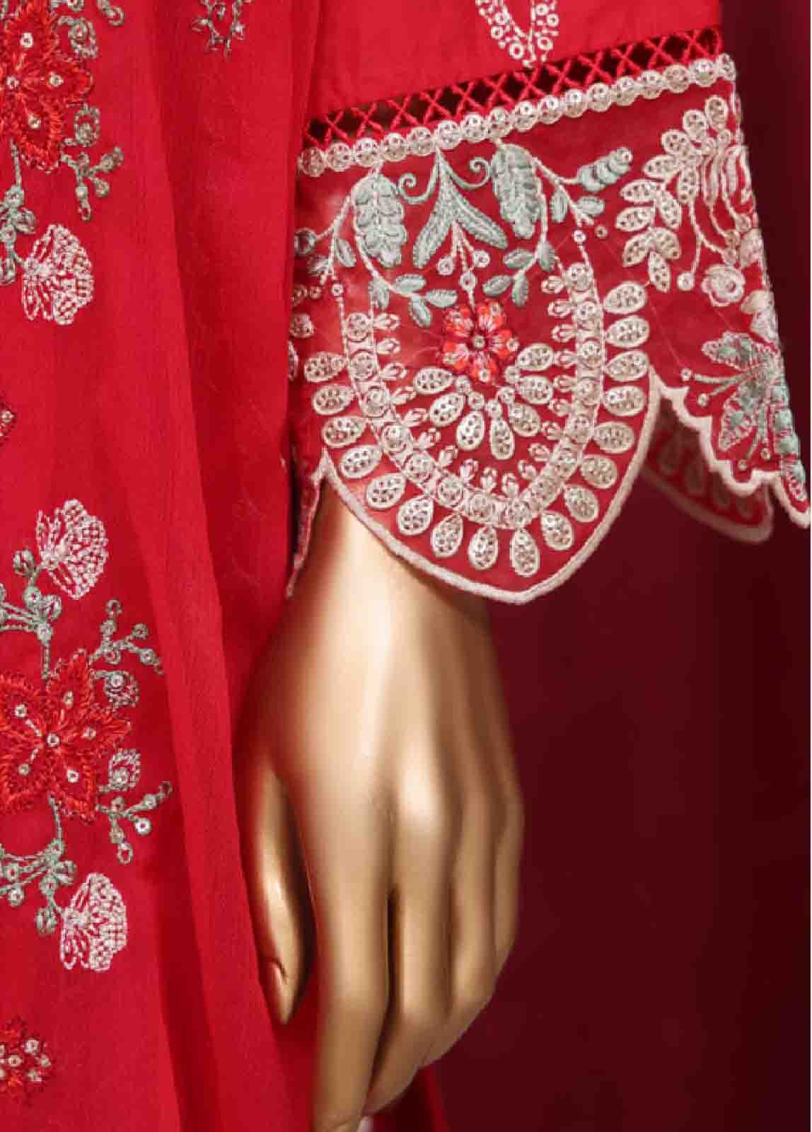 LF-ED-48 B- 3 Piece Luxury Embroidered Stitched Suit - Image 3
