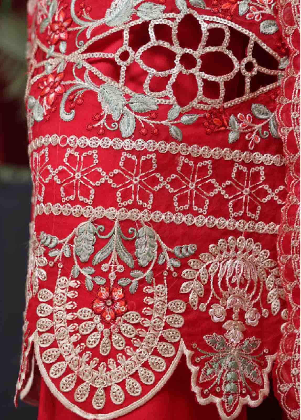 LF-ED-48 B- 3 Piece Luxury Embroidered Stitched Suit - Image 4