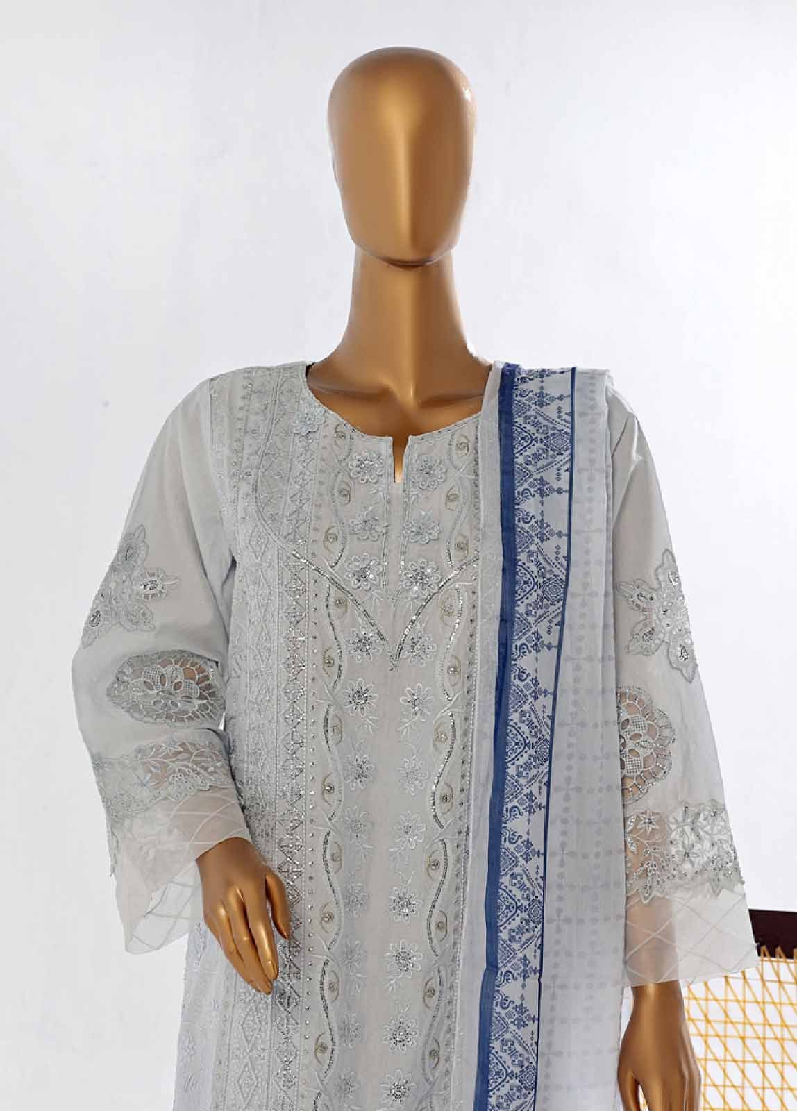LF-EMB-065A- 3 Piece Embroidered Stitched Suit - Image 2