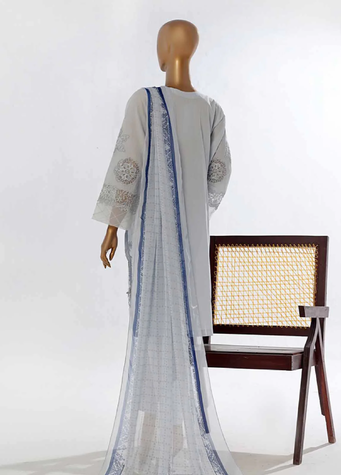 LF-EMB-065A- 3 Piece Embroidered Stitched Suit - Image 6