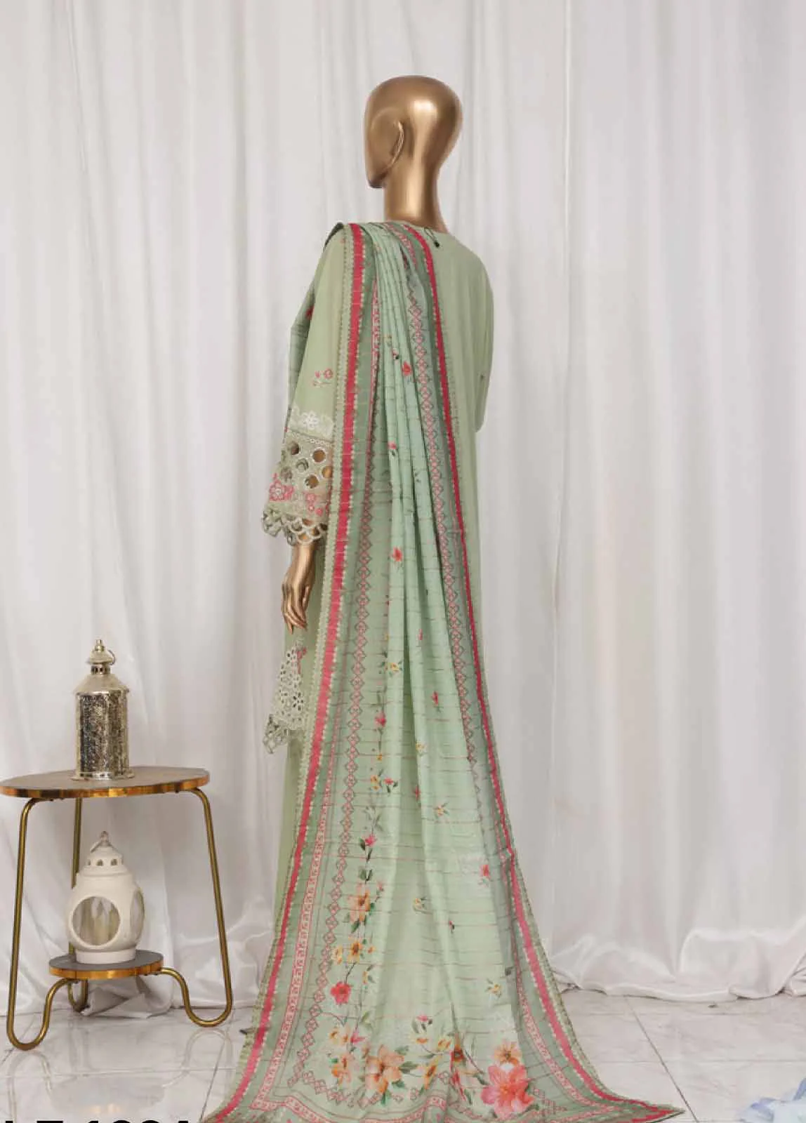 LF-133A- 3 Piece Luxury Embroidered Stitched Suit - Image 6