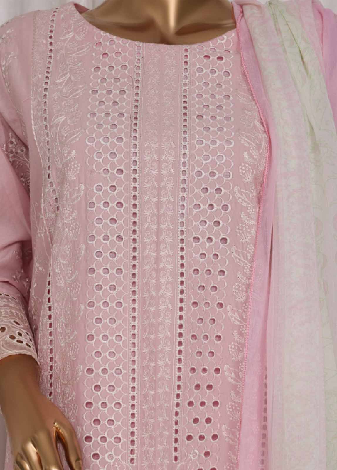 LF-134C- 3 Piece Luxury Embroidered Stitched Suit - Image 3