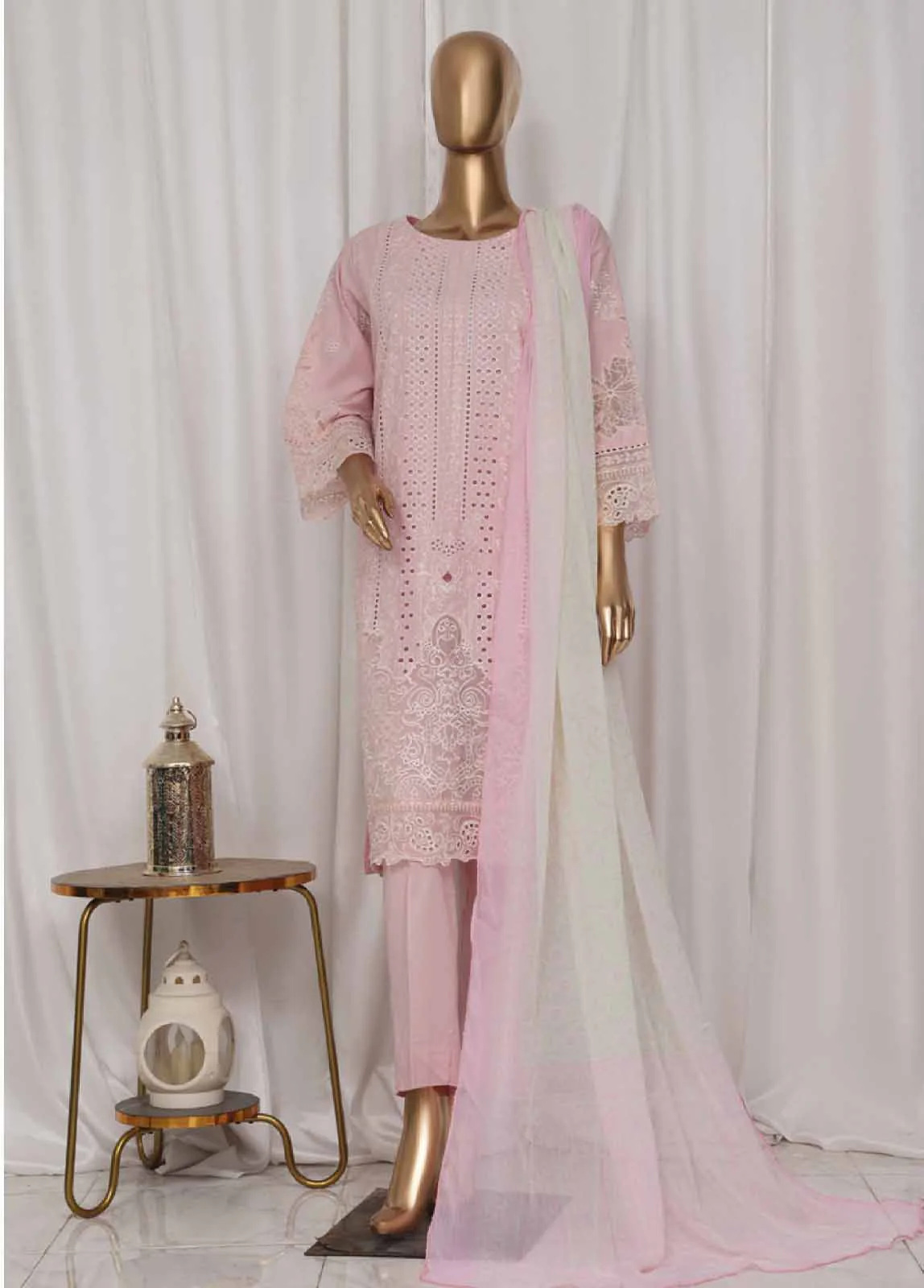 LF-134C- 3 Piece Luxury Embroidered Stitched Suit
