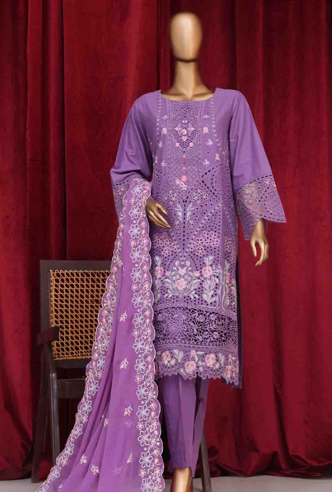 LF-D-147 A- 3 Piece Luxury Embroidered Stitched Suit