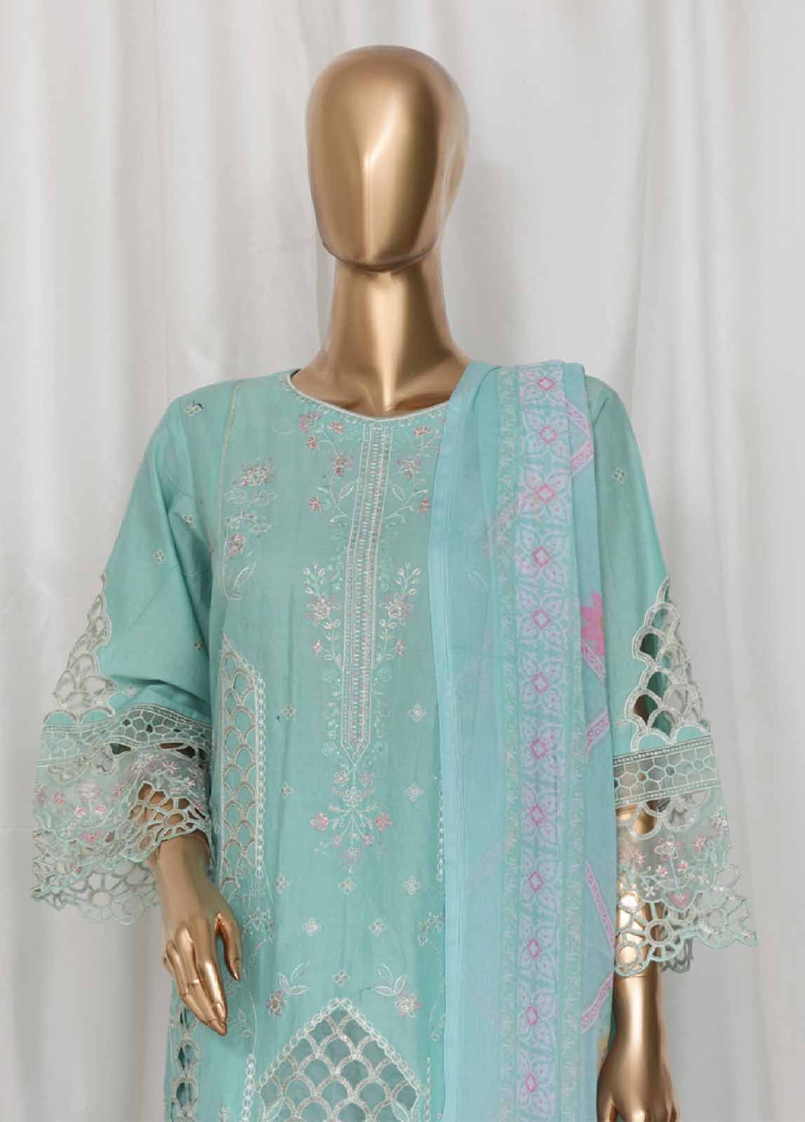 LF-149C- 3 Piece Luxury Embroidered Stitched Suit - Image 2