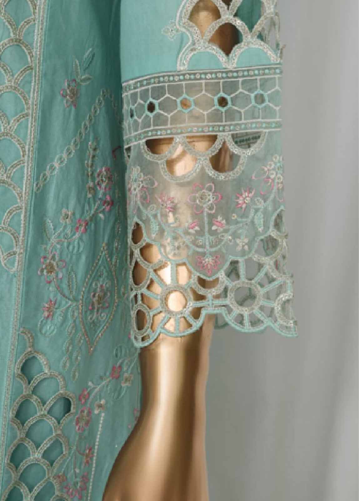 LF-149C- 3 Piece Luxury Embroidered Stitched Suit - Image 4