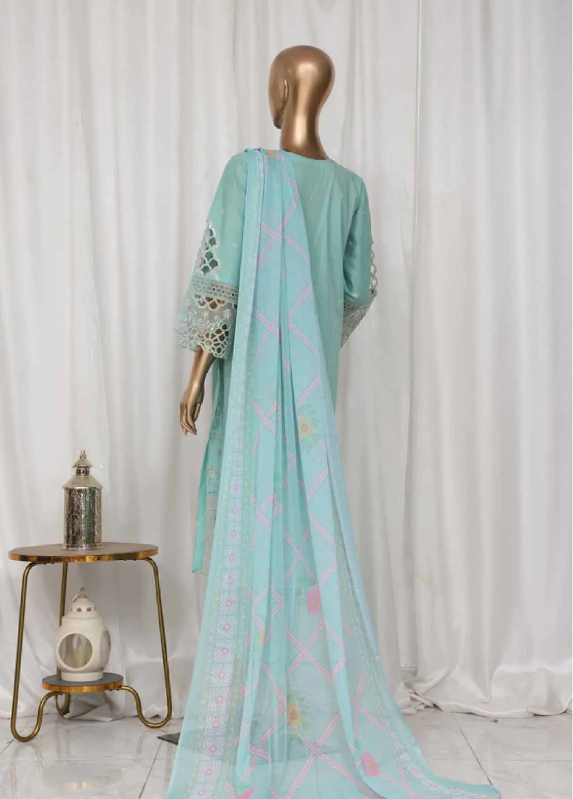 LF-149C- 3 Piece Luxury Embroidered Stitched Suit - Image 6
