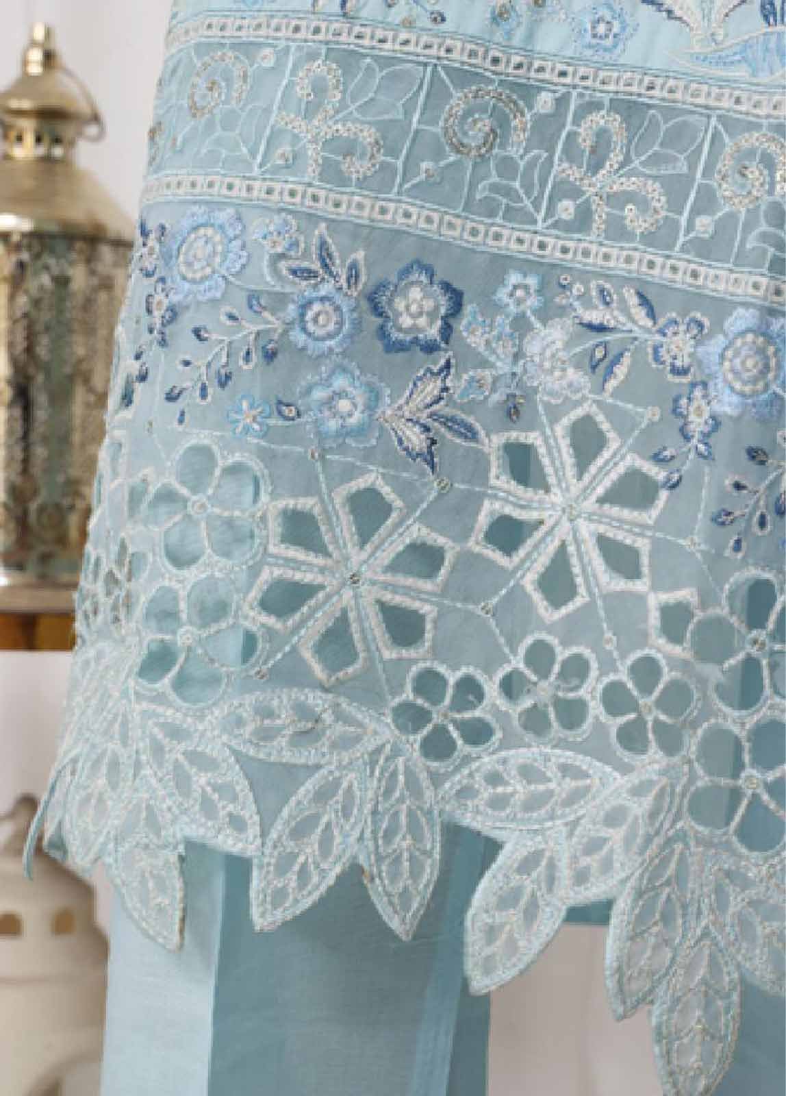 LF-150C- 3 Piece Luxury Embroidered Stitched Suit - Image 5