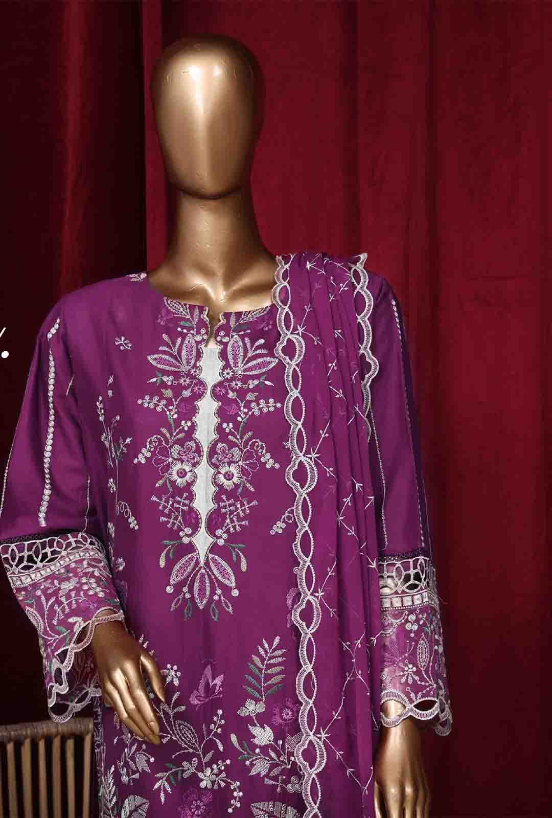 LF-D-39 A- 3 Piece Luxury Embroidered Stitched Suit - Image 4