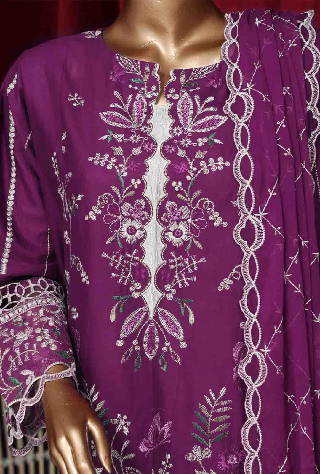 LF-D-39 A- 3 Piece Luxury Embroidered Stitched Suit - Image 7