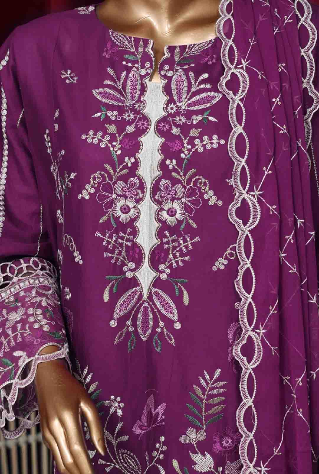 LF-D-39 A- 3 Piece Luxury Embroidered Stitched Suit - Image 3