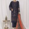 LF-46B- 3 Piece Luxury Embroidered Stitched Suit