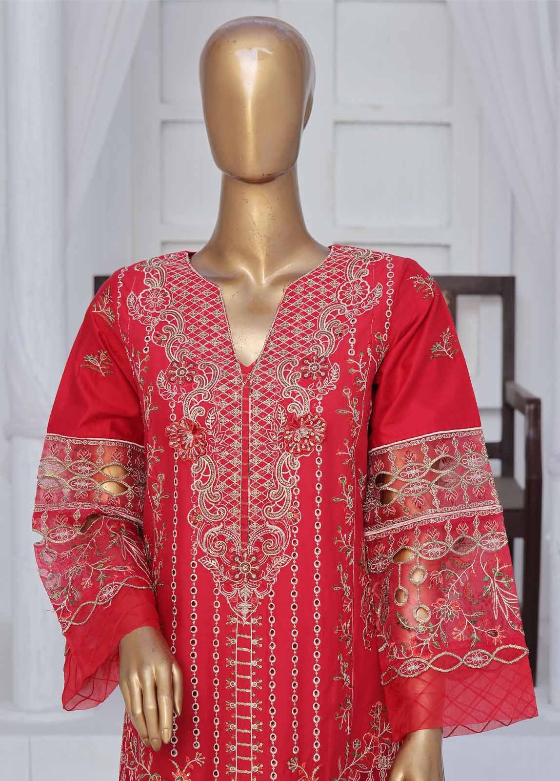 LF-CE-0118 B- 3 Piece Embroidered Stitched Suit - Image 2