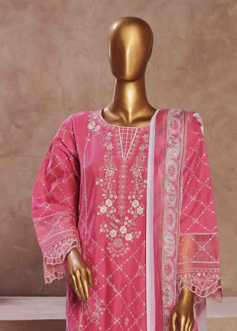 LF-CE-031 A- 3 Piece Embroidered Stitched Suit - Image 2