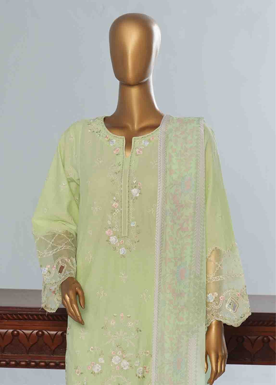 LF-CE-032 A- 3 Piece Embroidered Stitched Suit - Image 2