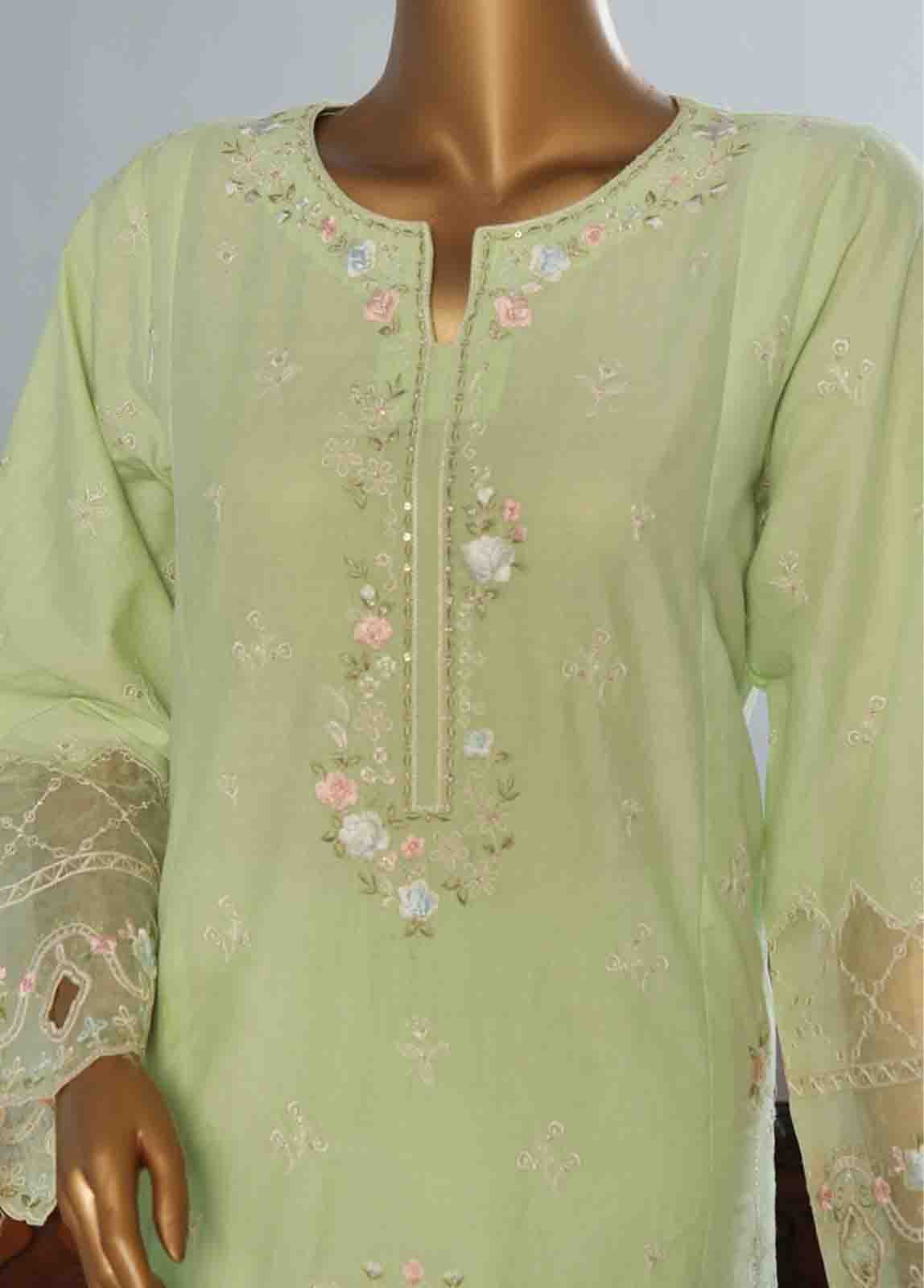 LF-CE-032 A- 3 Piece Embroidered Stitched Suit - Image 3
