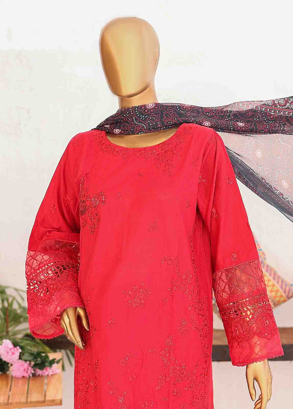 LF-CE-043 B- 3 Piece Embroidered Stitched Suit - Image 2