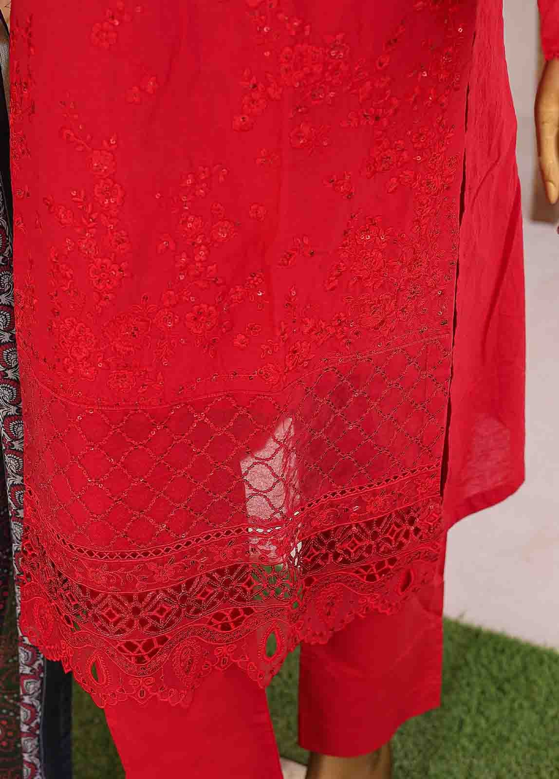 LF-CE-043 B- 3 Piece Embroidered Stitched Suit - Image 3