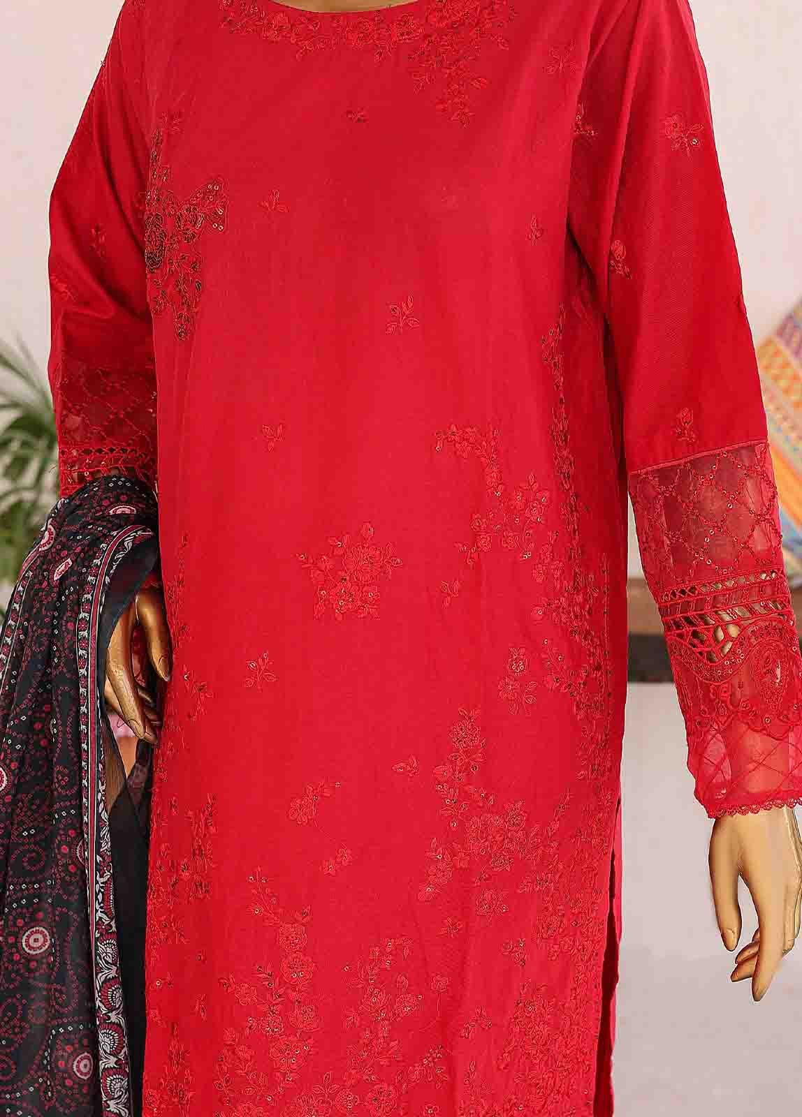 LF-CE-043 B- 3 Piece Embroidered Stitched Suit - Image 4
