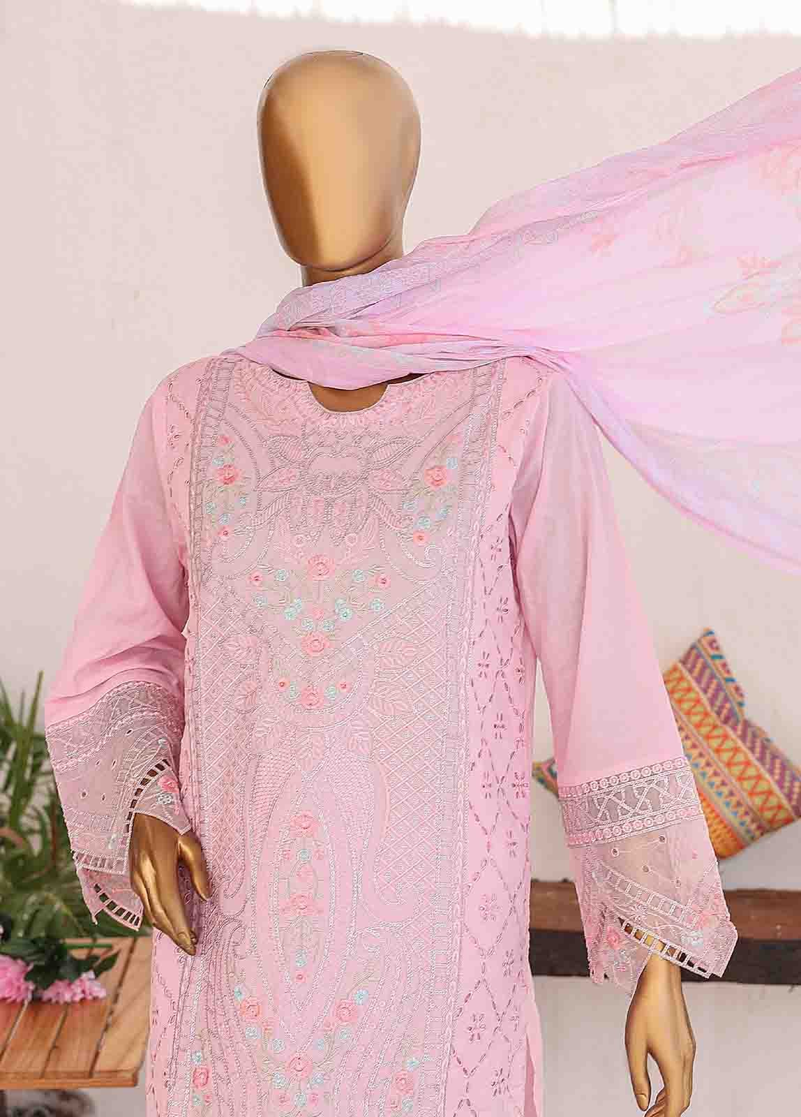 LF-CE-061 B- 3 Piece Embroidered Stitched Suit - Image 2
