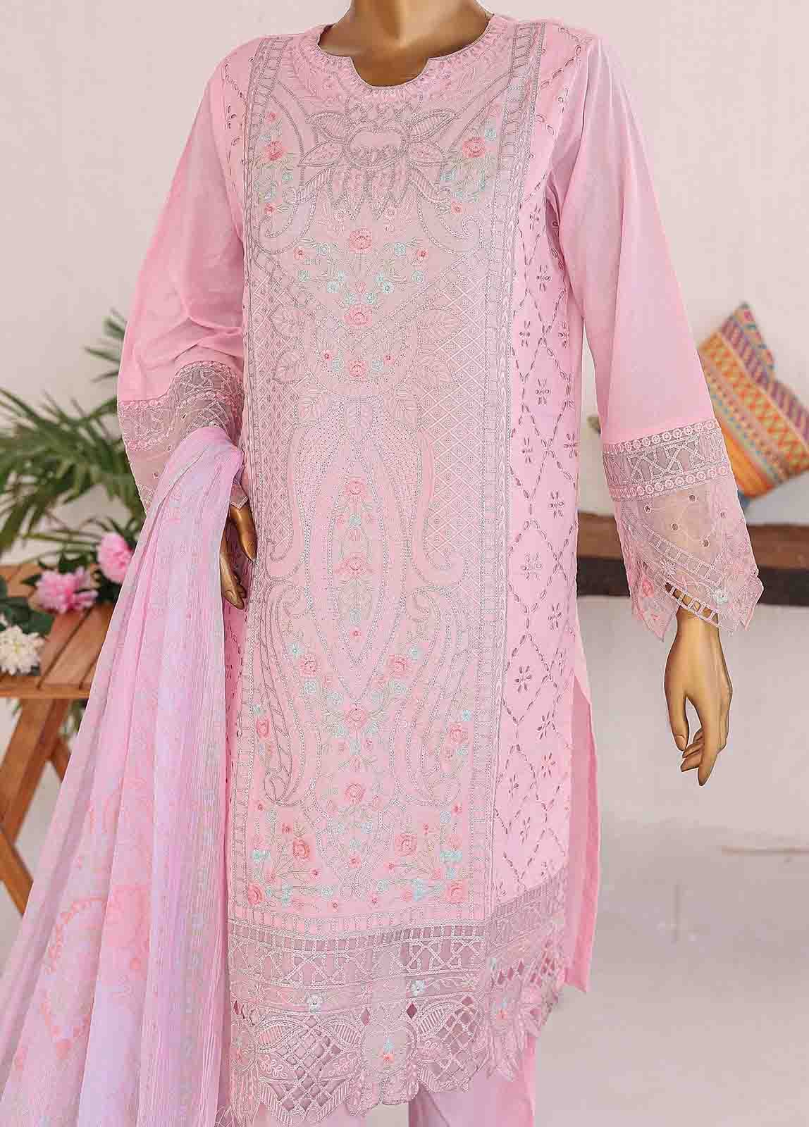 LF-CE-061 B- 3 Piece Embroidered Stitched Suit - Image 3