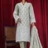 PC-28617- 3 Piece Luxury Embroidered Stitched Suit