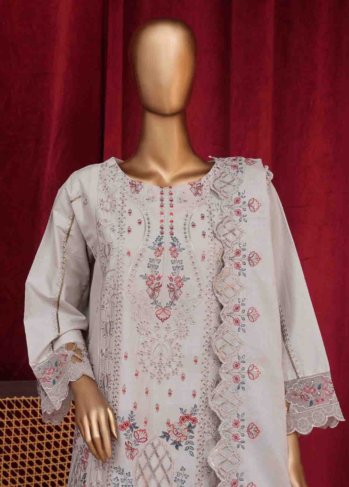 PC-28622- 3 Piece Luxury Embroidered Stitched Suit - Image 2