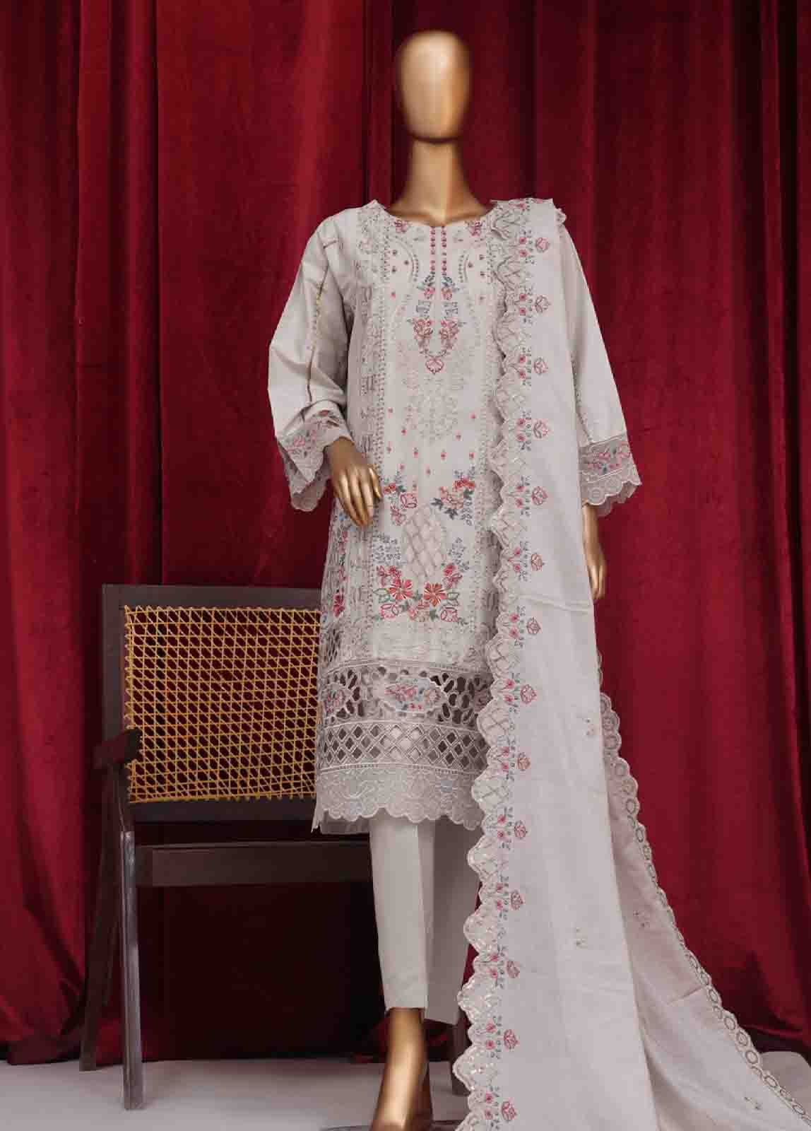 PC-28622- 3 Piece Luxury Embroidered Stitched Suit