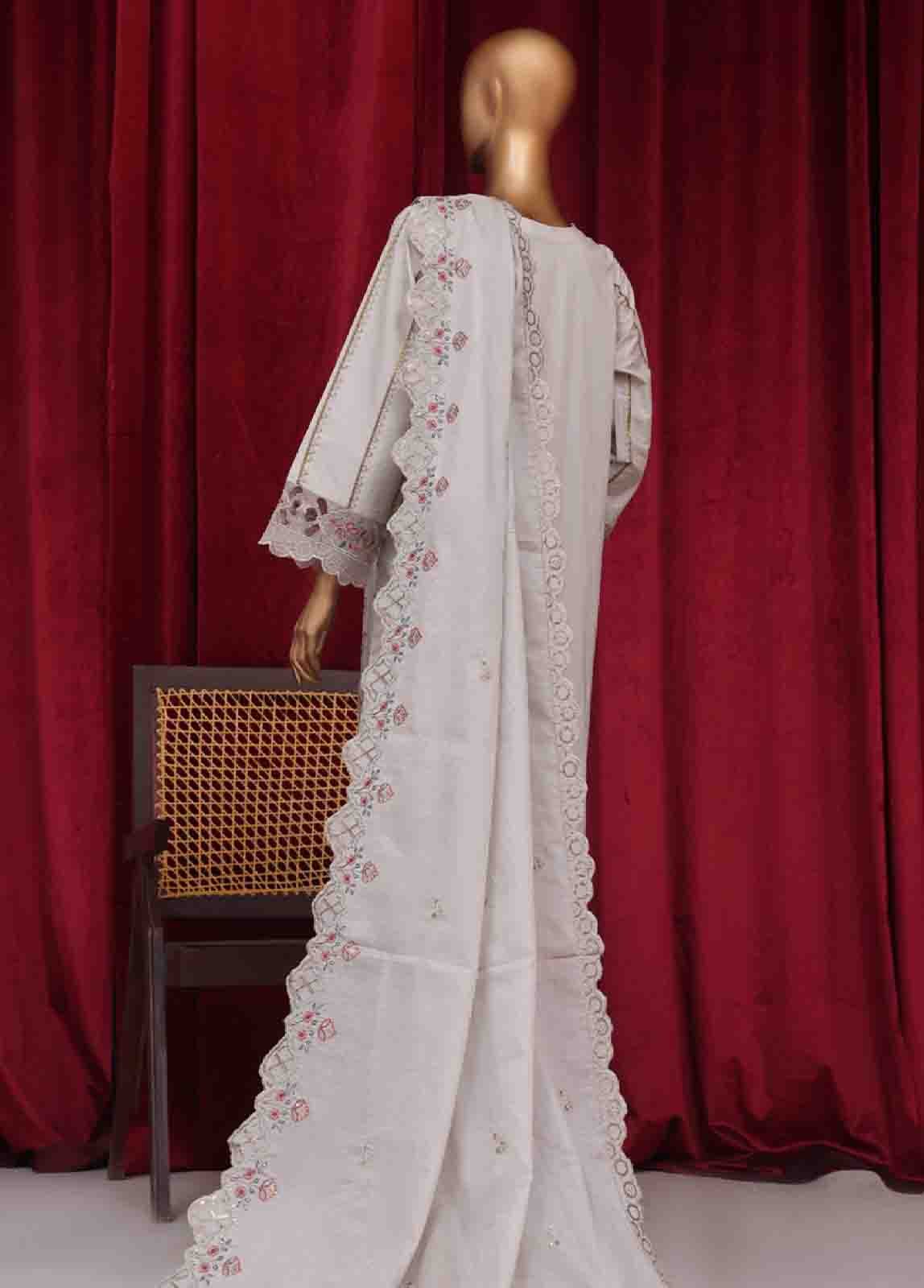 PC-28622- 3 Piece Luxury Embroidered Stitched Suit - Image 4