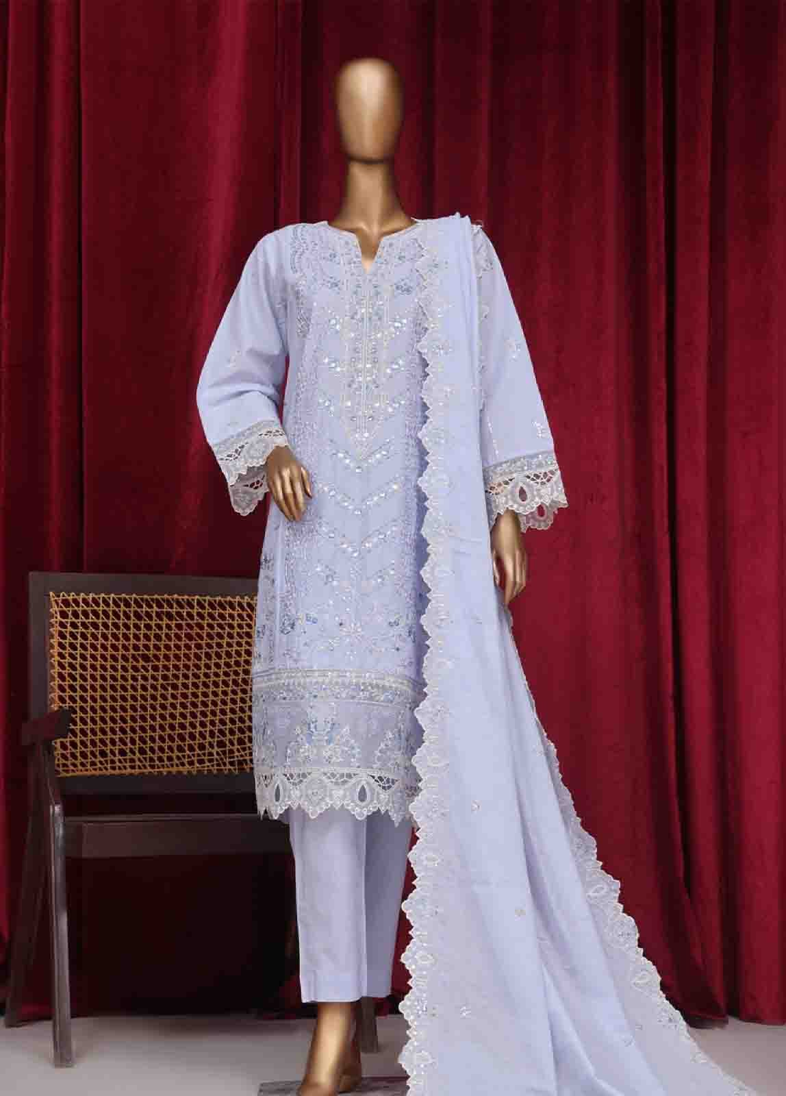 PC-28628- 3 Piece Luxury Embroidered Stitched Suit