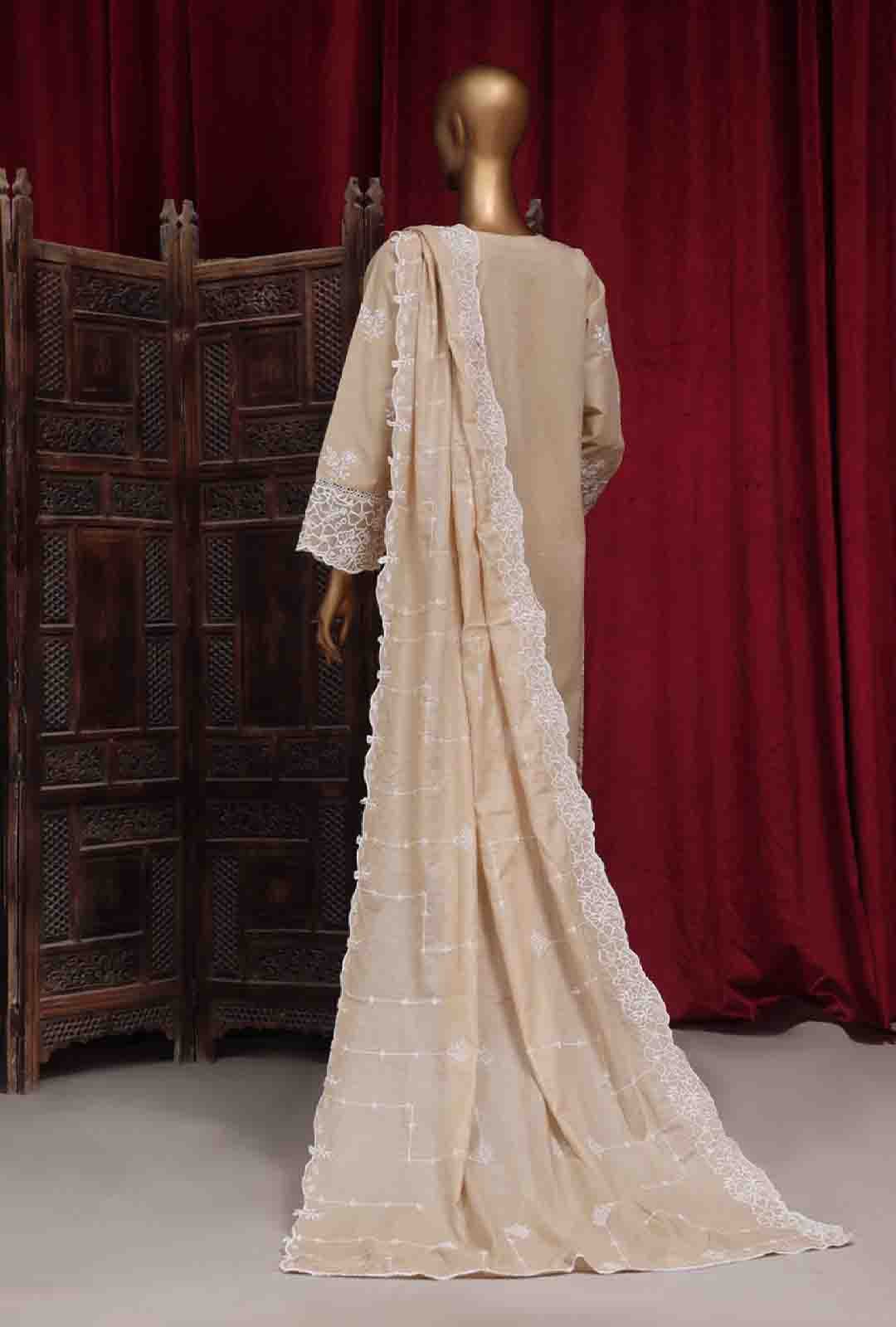 PC-D-28629- 3 Piece Luxury Embroidered Stitched Suit - Image 6