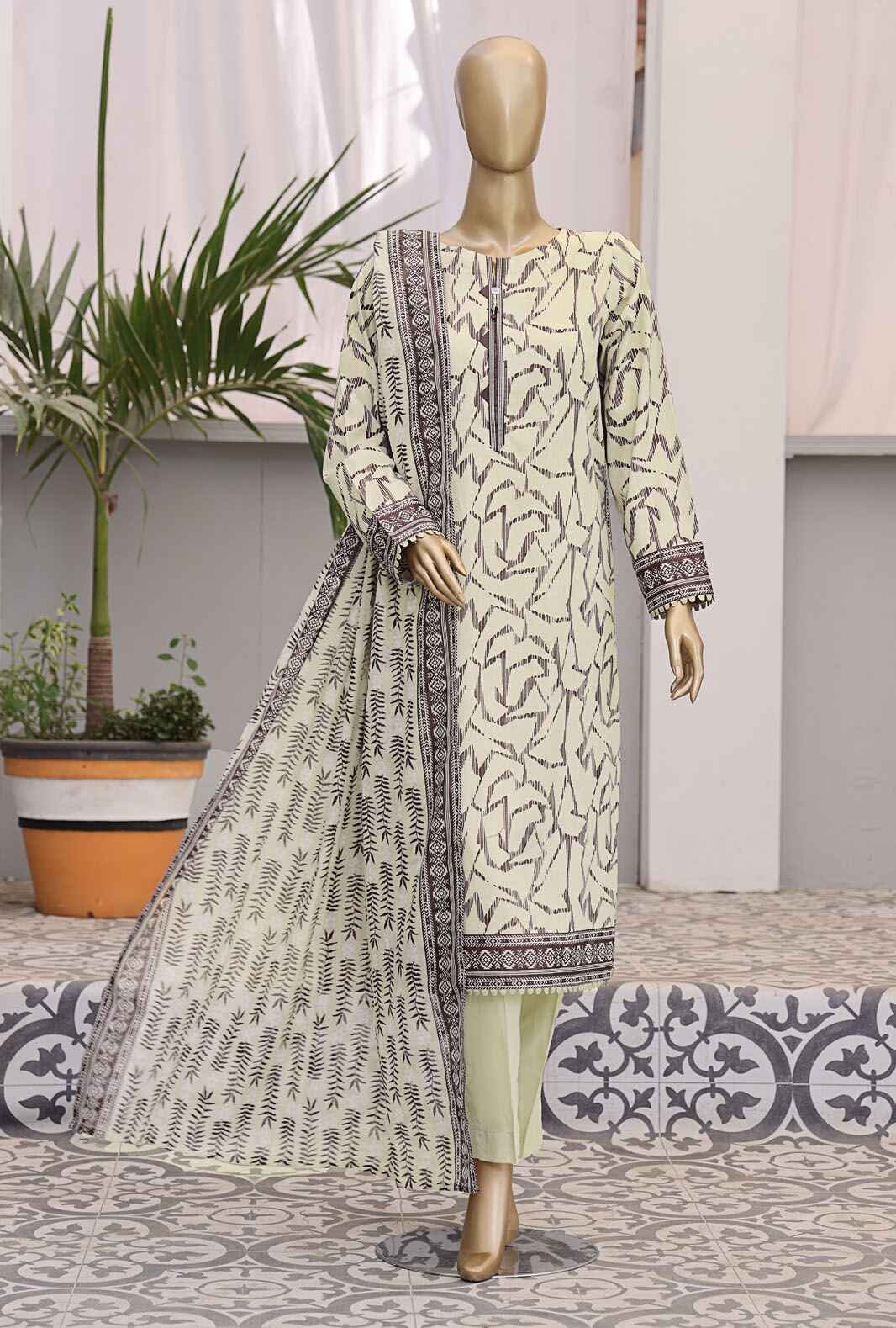 Daily Wear by HZ Textiles Digital Printed Lawn Suit Unstitched 3 Piece PDW-104-A - Summer Collection